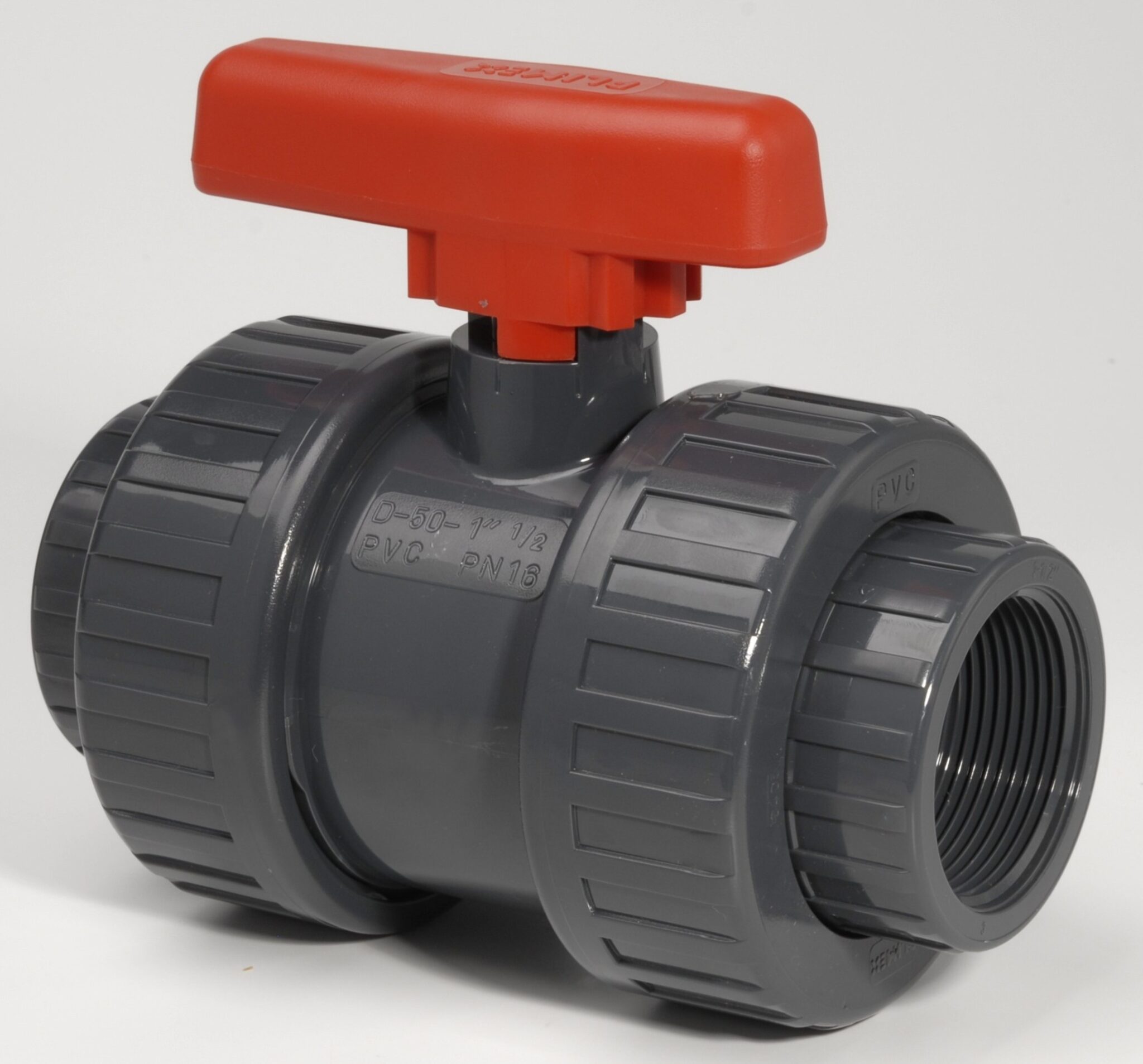 PVC Inch Double Union Industrial Ball Valve BSP Female Threaded Sockets ...