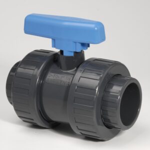PVC Economy Water Supply Double Union Ball Valve Plain Sockets - EPDM Seals