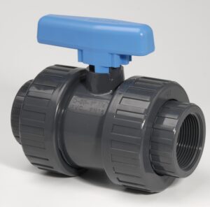 PVC Economy Water Supply Double Union Ball Valve BSP Female Threaded Sockets - EPDM Seals