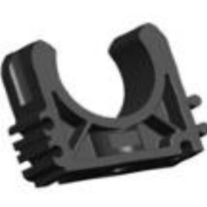 PP Black Pipe Clip Metric