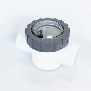 White Pool & Spa Check Valve (Flap Type with Sight Glass)