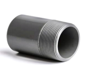 PVC Barrel Nipple Plain x BSP Male Threaded