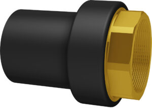 PE 100 - Brass Trans. Long Spigot Fitting Female SDR 11