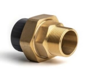 PVC Composite Union Plain Metric x BSP Male Brass Threaded