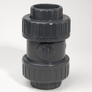 PVC Check Valve Plain Sockets with PTFE Coated Spring FKM Seals