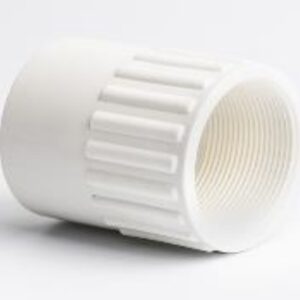White Pool & Spa Fitting Plain to BSP Adaptor - Female to Female